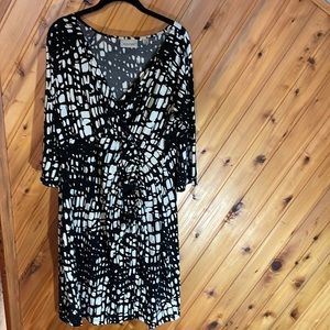 Avenue faux wrap dress